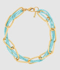Perrine Taverniti - Collier Ramey Turquoise Doré - Femme