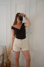 Short En Jean Fleur