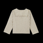 Chemise Compagnon Rayures Vert De Gris Et Lurex Doré