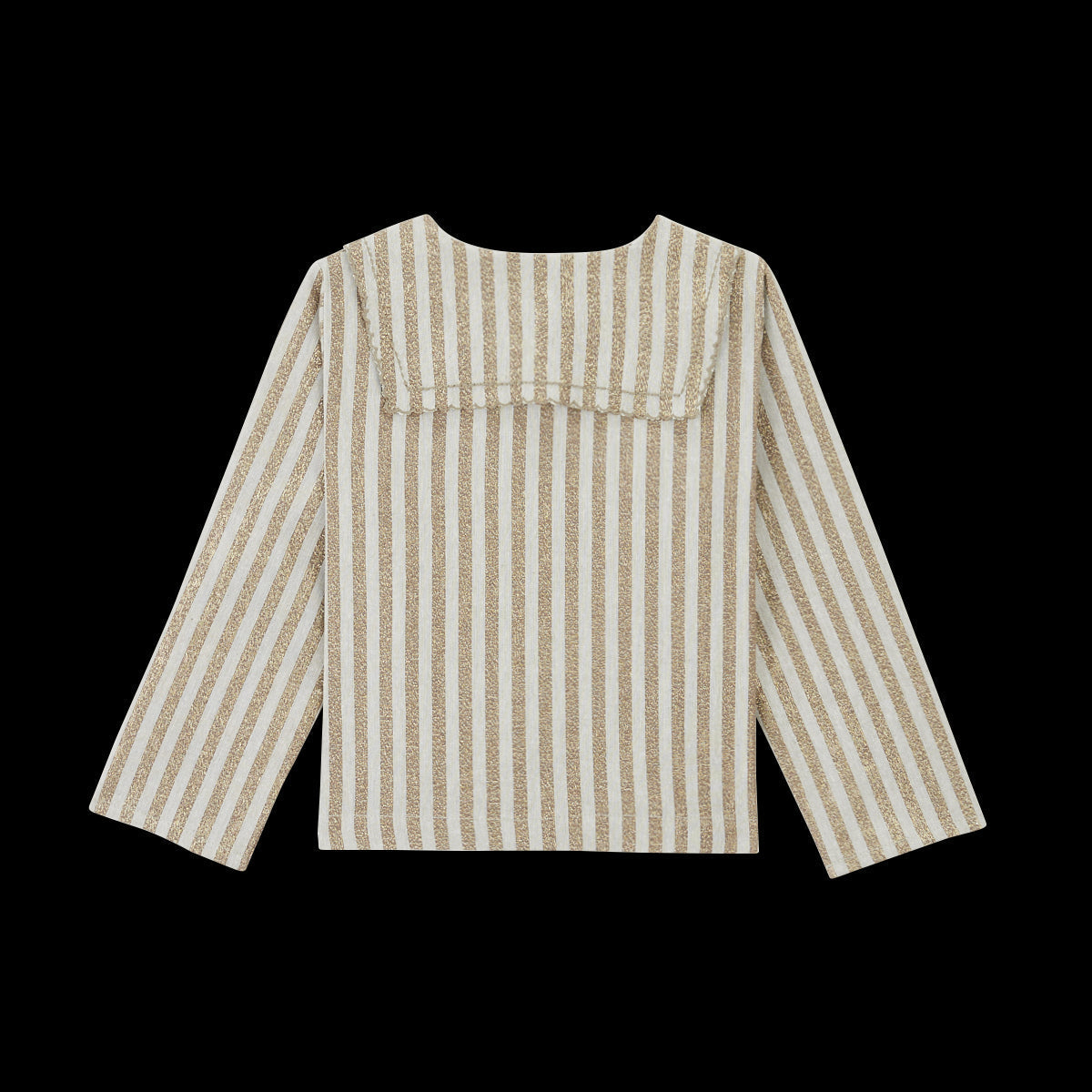 Chemise Compagnon Rayures Vert De Gris Et Lurex Doré