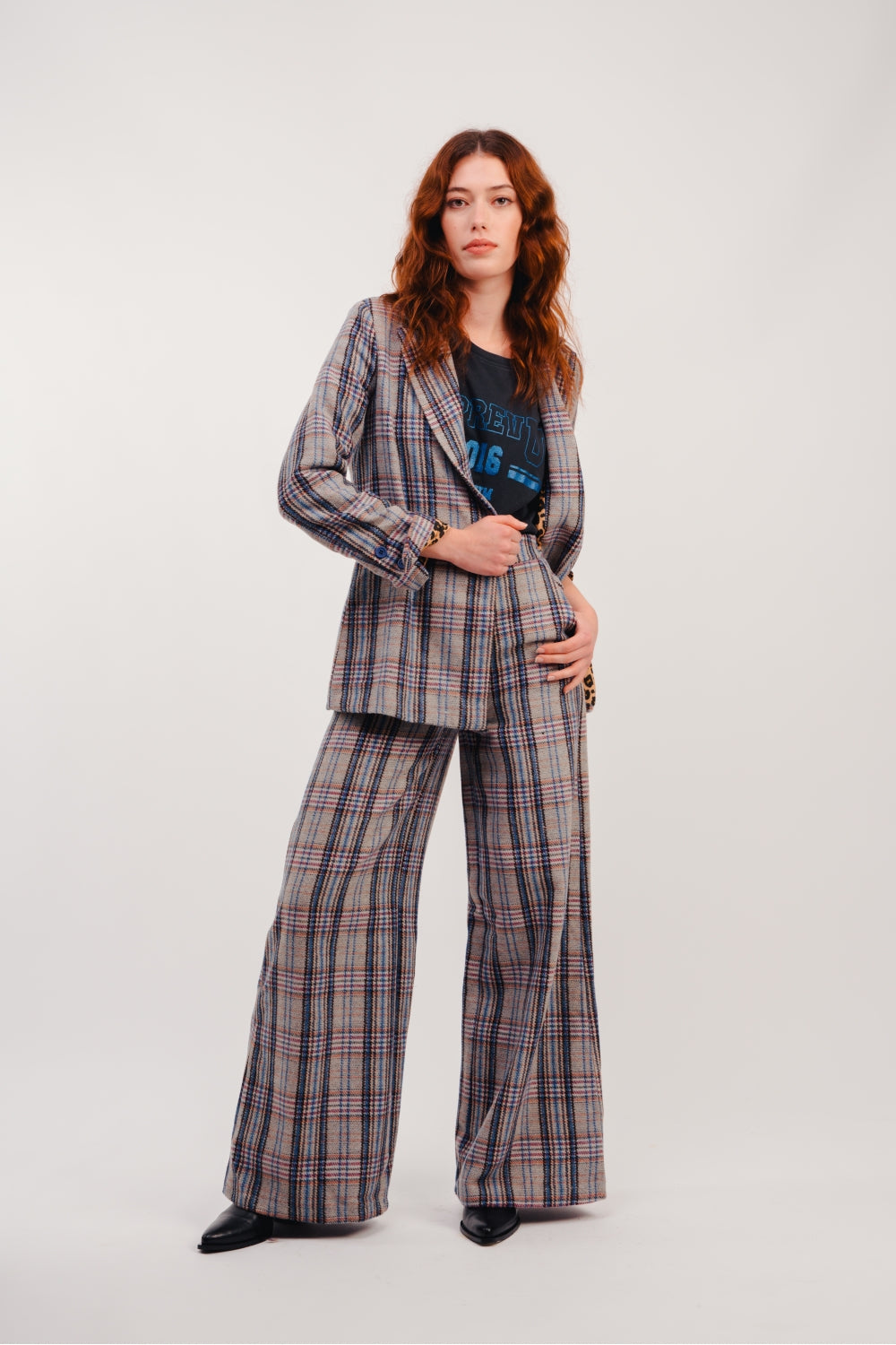 Le Pantalon Neil A  Carreaux Bleus