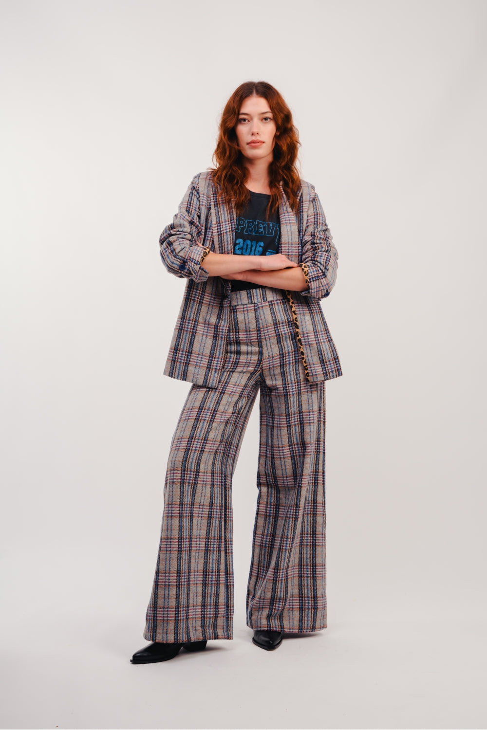 Le Pantalon Neil A  Carreaux Bleus