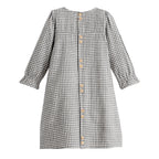 Robe Yoko Vichy Anthracite/Ivoire