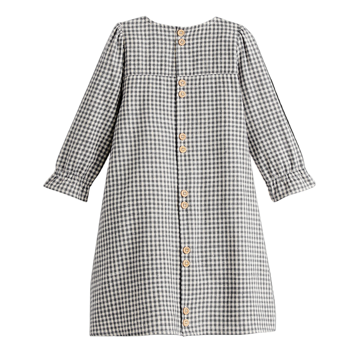 Robe Yoko Vichy Anthracite/Ivoire