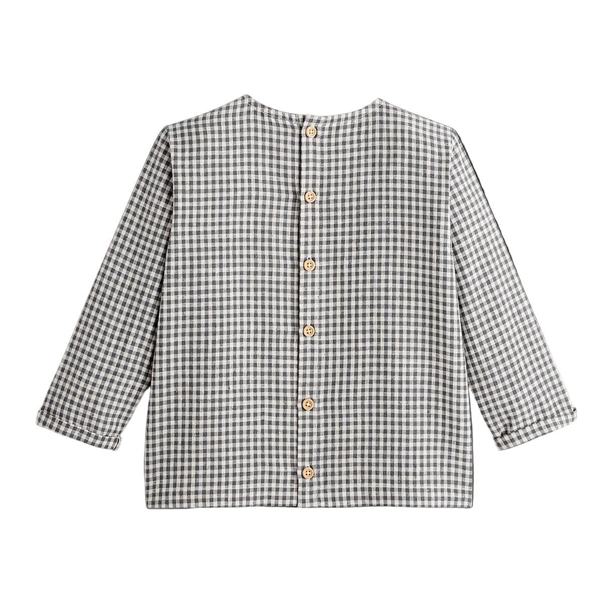 Chemise Pietro Vichy Anthracite/Ivoire