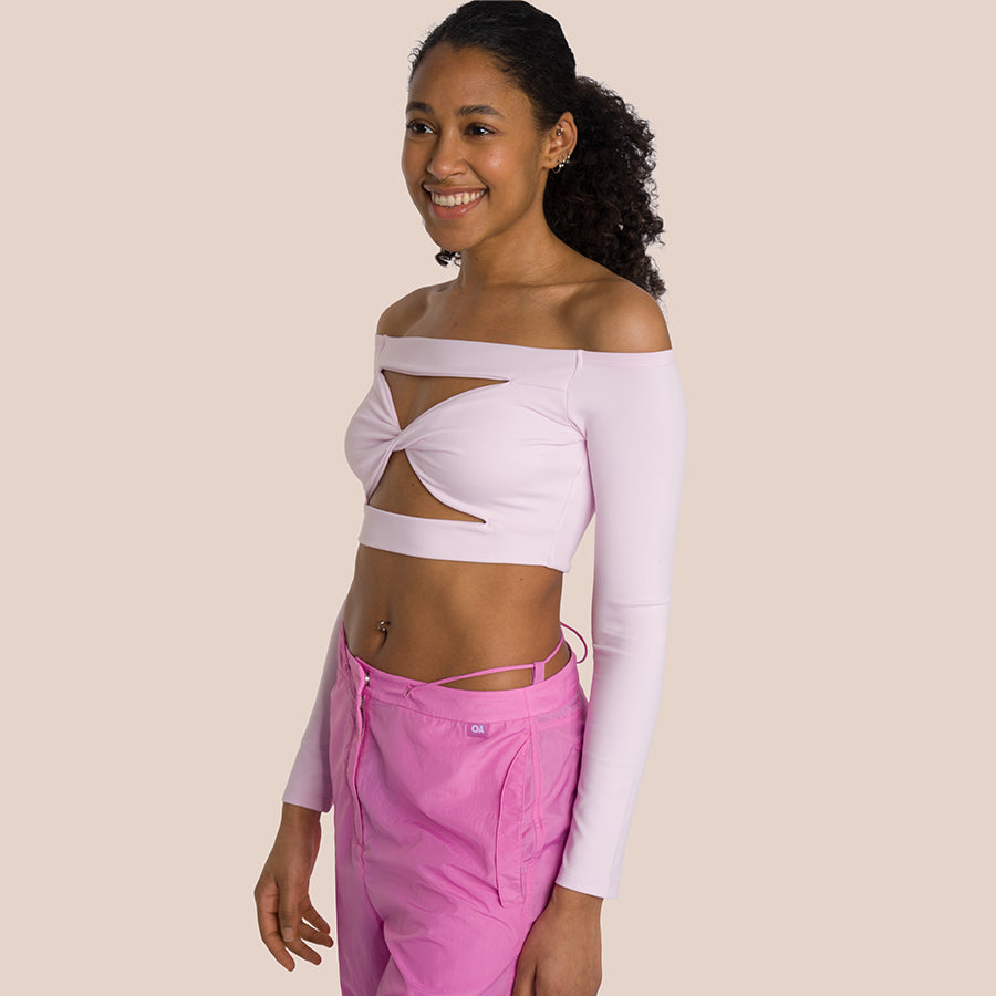 T-Shirt À Manches Longues Venus Front Twist - California Rose