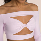 T-Shirt À Manches Longues Venus Front Twist - California Rose