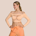 T-Shirt À Manches Longues Venus Front Twist - Orange Tropical Doux