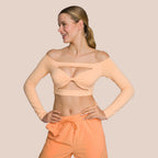T-Shirt À Manches Longues Venus Front Twist - Orange Tropical Doux