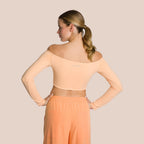 T-Shirt À Manches Longues Venus Front Twist - Orange Tropical Doux