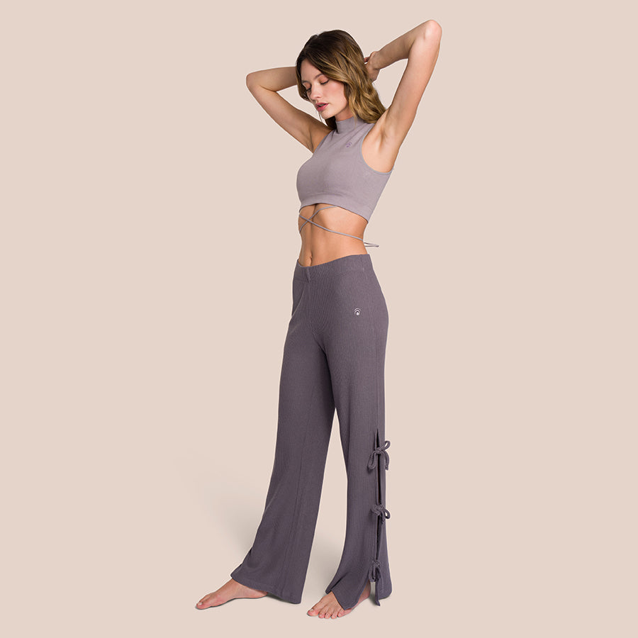 Pantalon Marly Bow Tie - Tall - Gris Mauve
