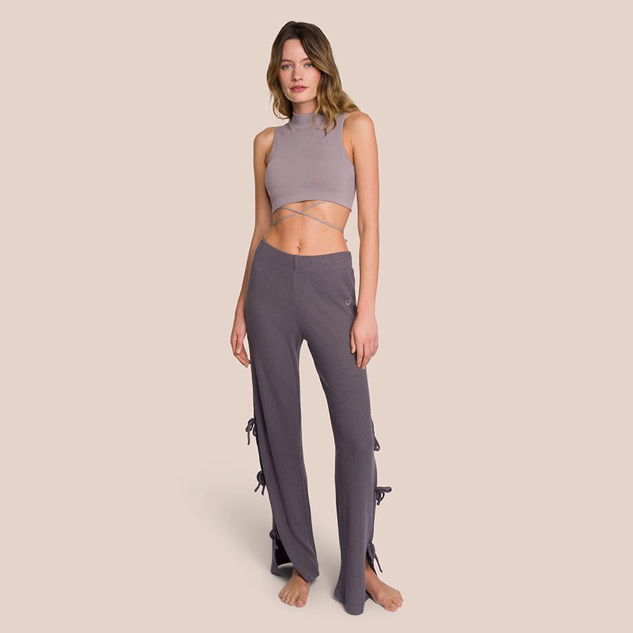 Pantalon Marly Bow Tie - Tall - Gris Mauve