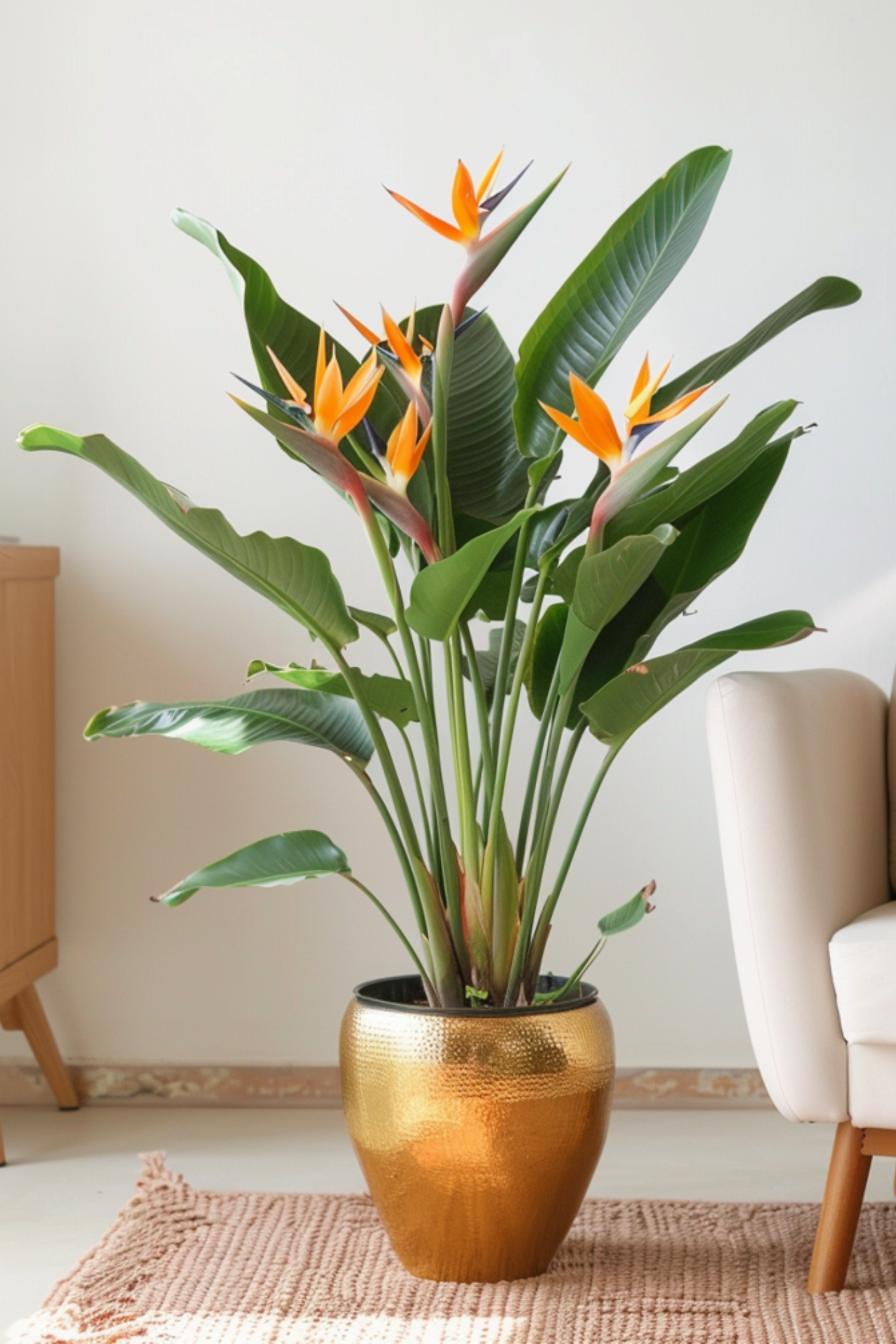 Strelitzia Reginae En Fleurs – Plante D’Intérieur