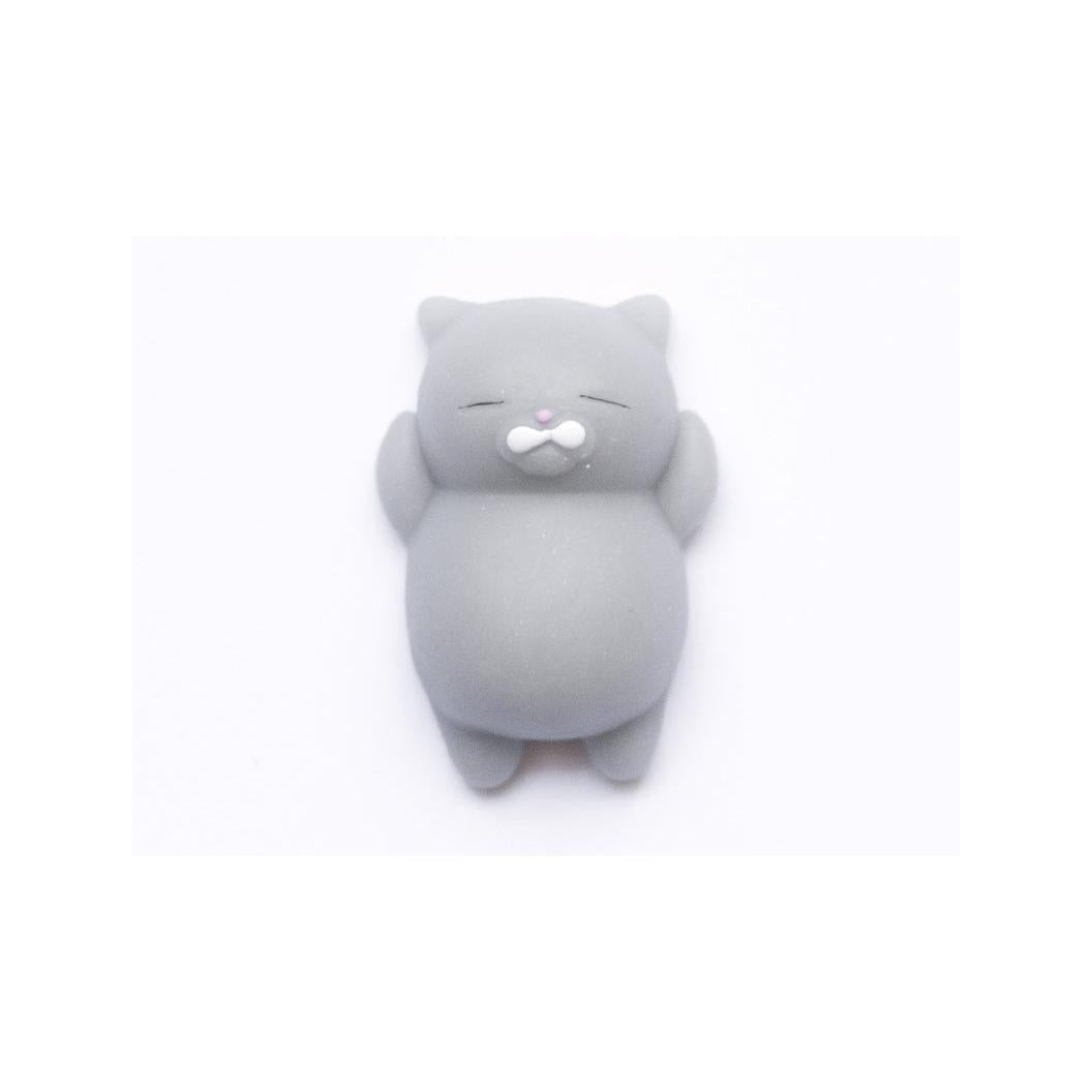 Mini Squishy Chat Gris Qui Dort - Anti-Stress