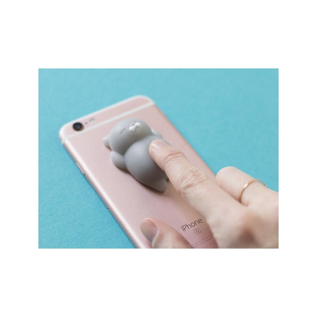 Mini Squishy Chat Gris Qui Dort - Anti-Stress