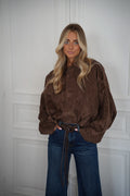 Veste Suédée Amelia - Chocolat