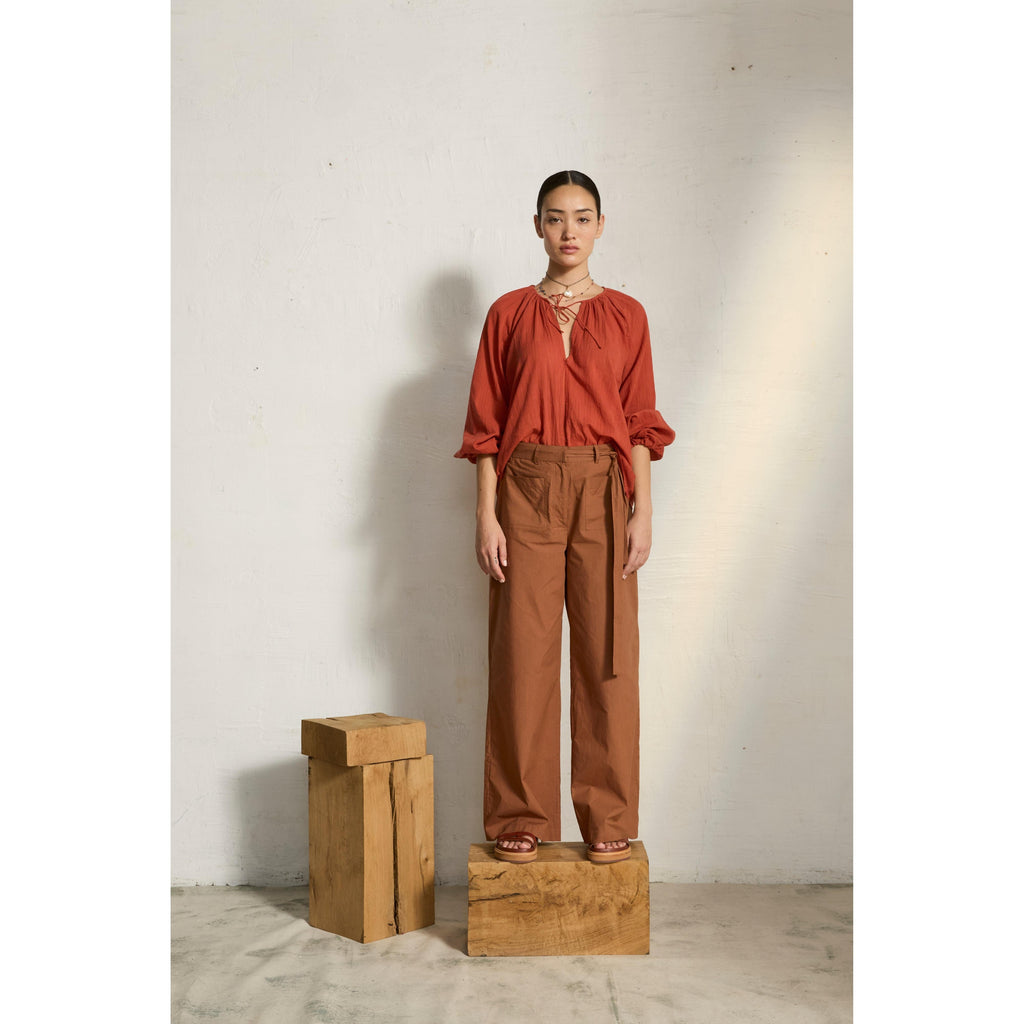 Blouse Rosie Ajouree - Mineral Blue