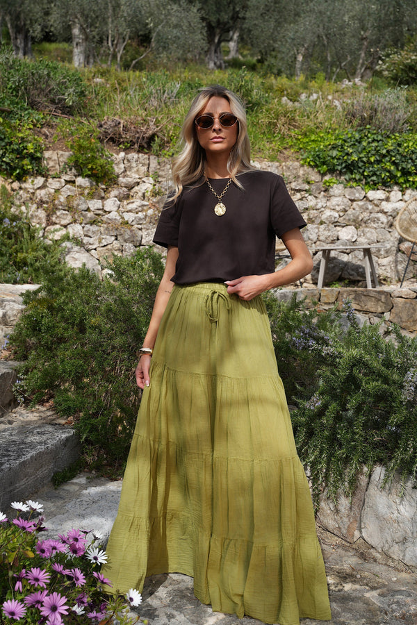 Jupe Longue Chloé - Olive
