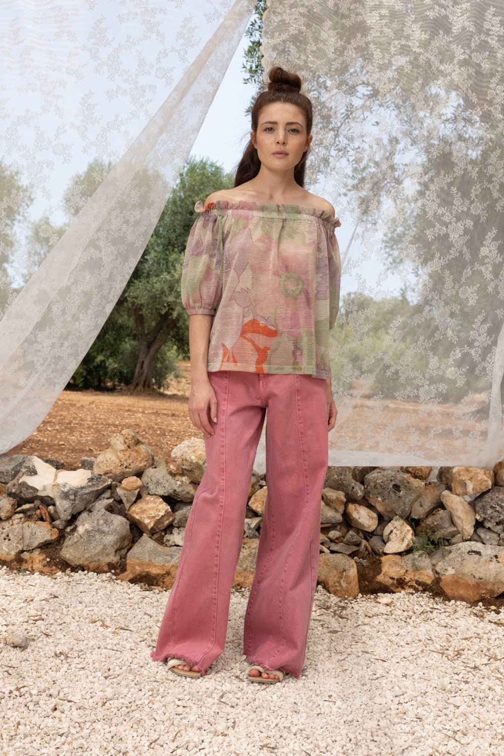La Blouse Brigitte A  Fleurs