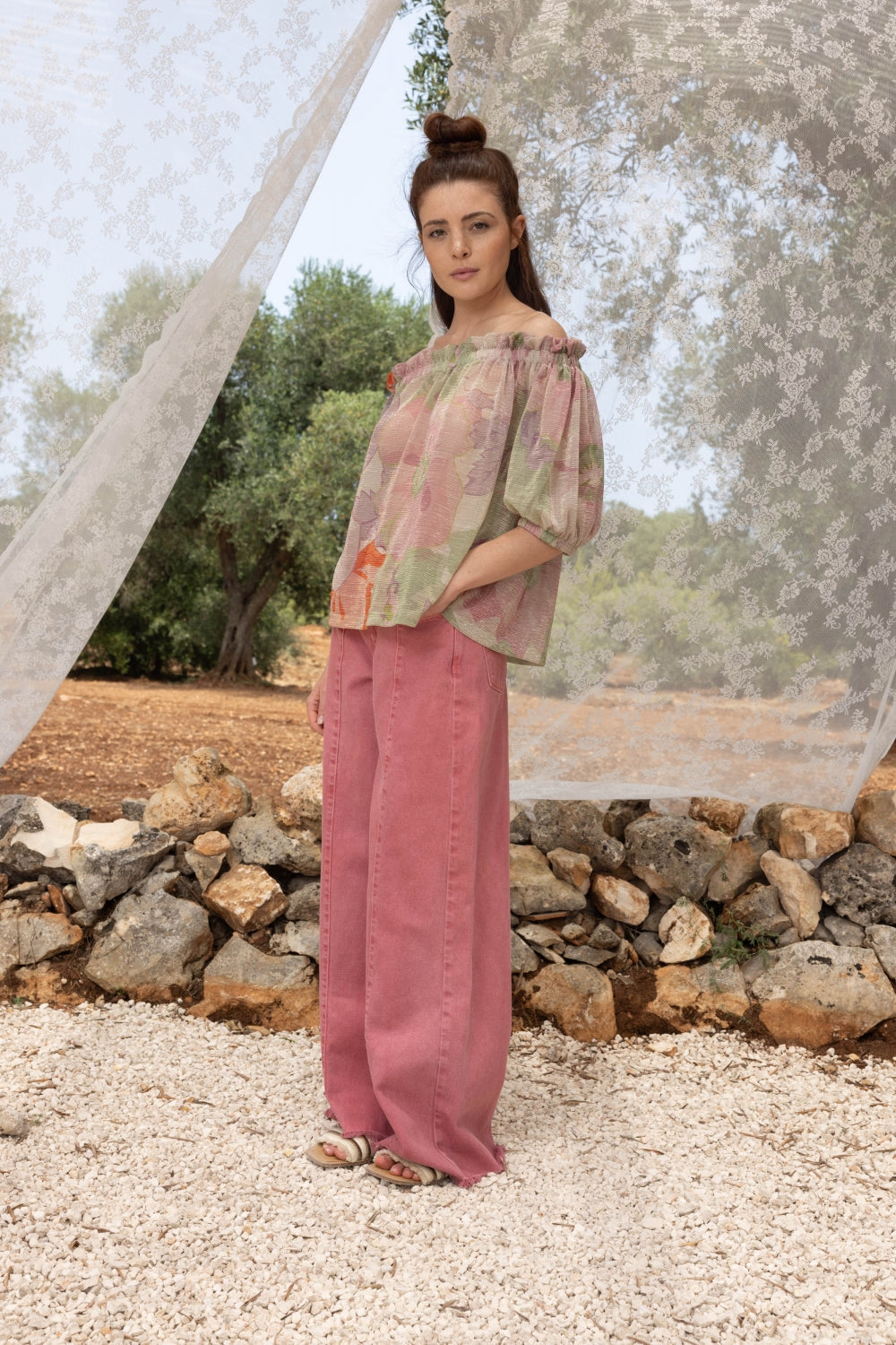La Blouse Brigitte A  Fleurs