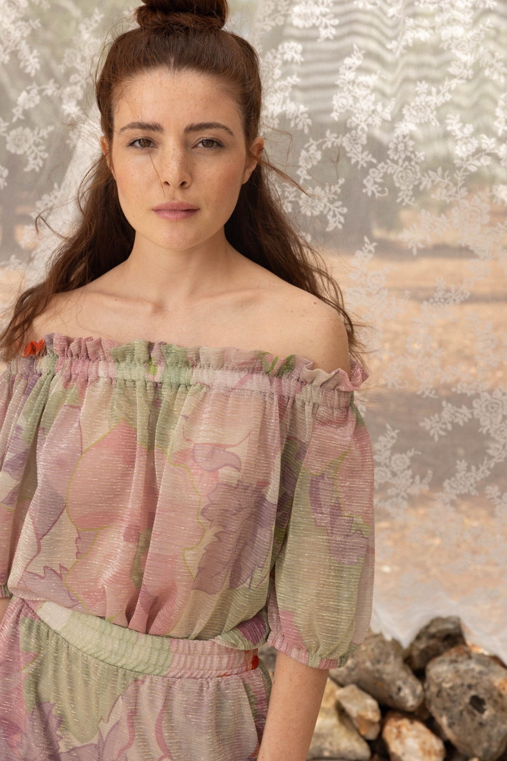La Blouse Brigitte A  Fleurs