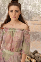 La Blouse Brigitte A  Fleurs