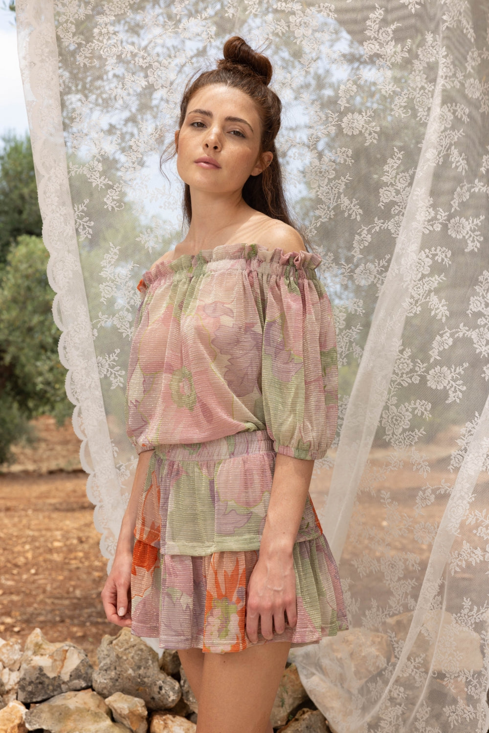 La Mini Jupe Lucia A  Fleurs