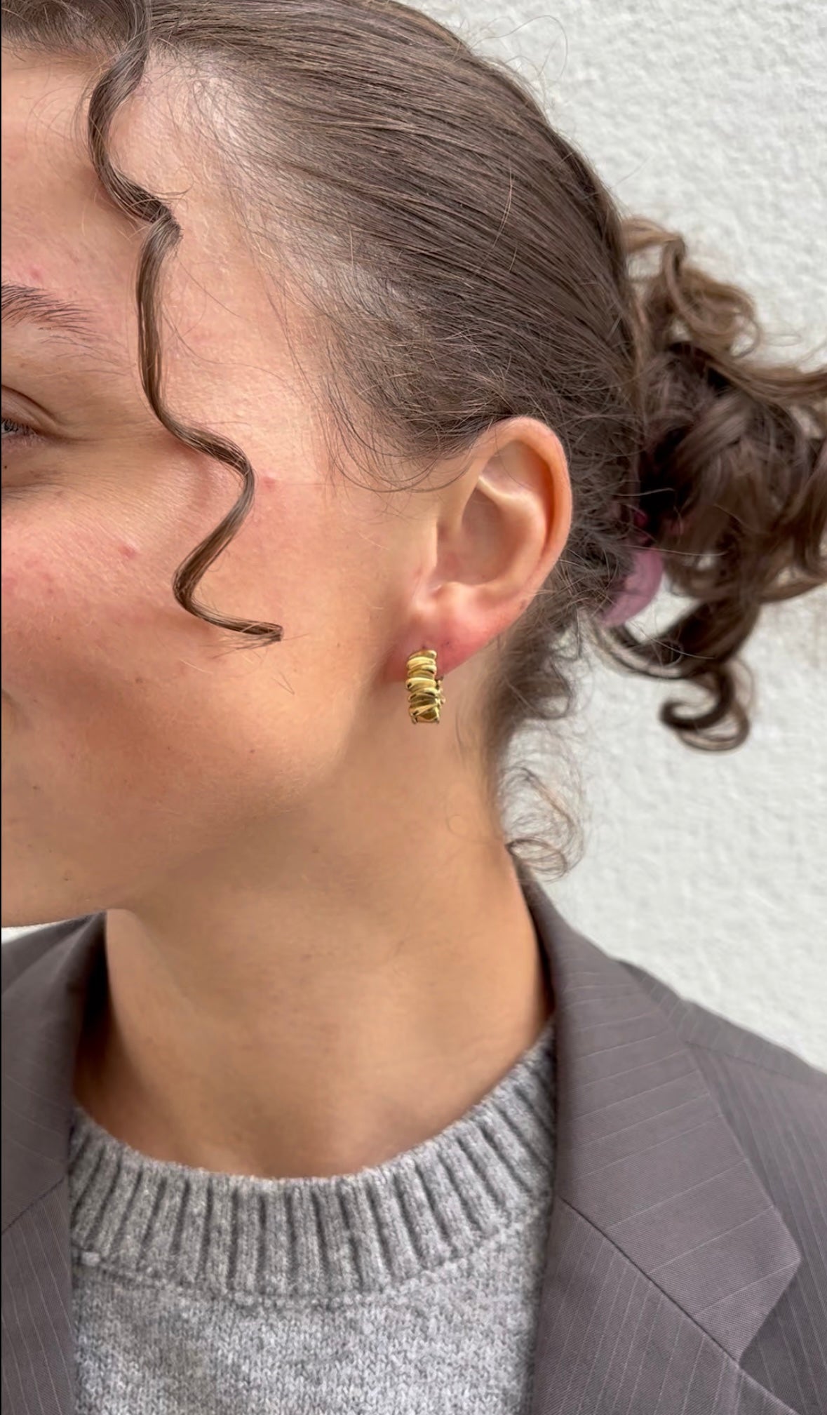 Boucles D'Oreilles Mini Wrinkled