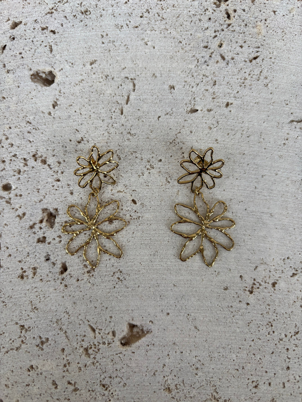 Boucles D'Oreilles Double Dainty Flower
