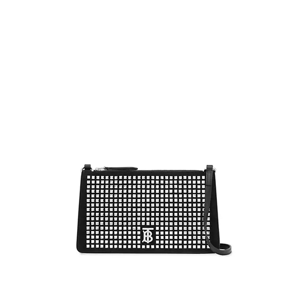 Burberry Leather Shoulder Pouch - Black - Femme