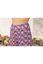 Le Pantalon Tracy A  Imprimé Feuilles De Lotus