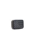 Bottega Veneta Intreccio Leather Beauty Case - Black - Femme