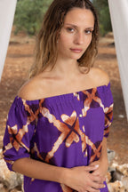 La Robe Chemise Laura Geo Tie And Dye Mauve
