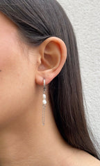 Boucles D'Oreilles Double Pearl