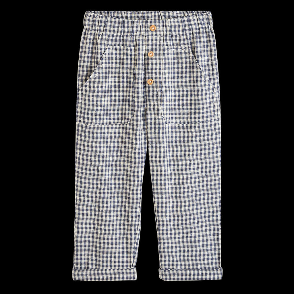 Pantalon Marlow Vichy Bleu Orage Et Ivoire