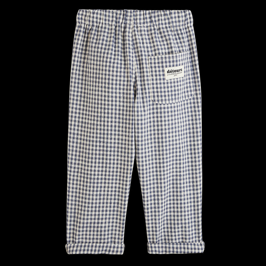 Pantalon Marlow Vichy Bleu Orage Et Ivoire