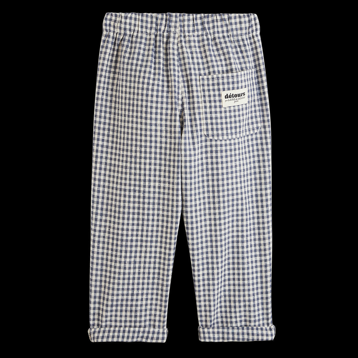 Pantalon Marlow Vichy Bleu Orage Et Ivoire
