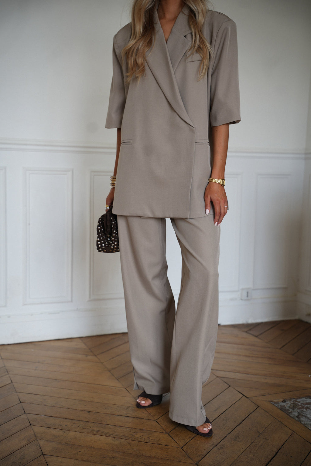 Pantalon Droit Rob - Grège