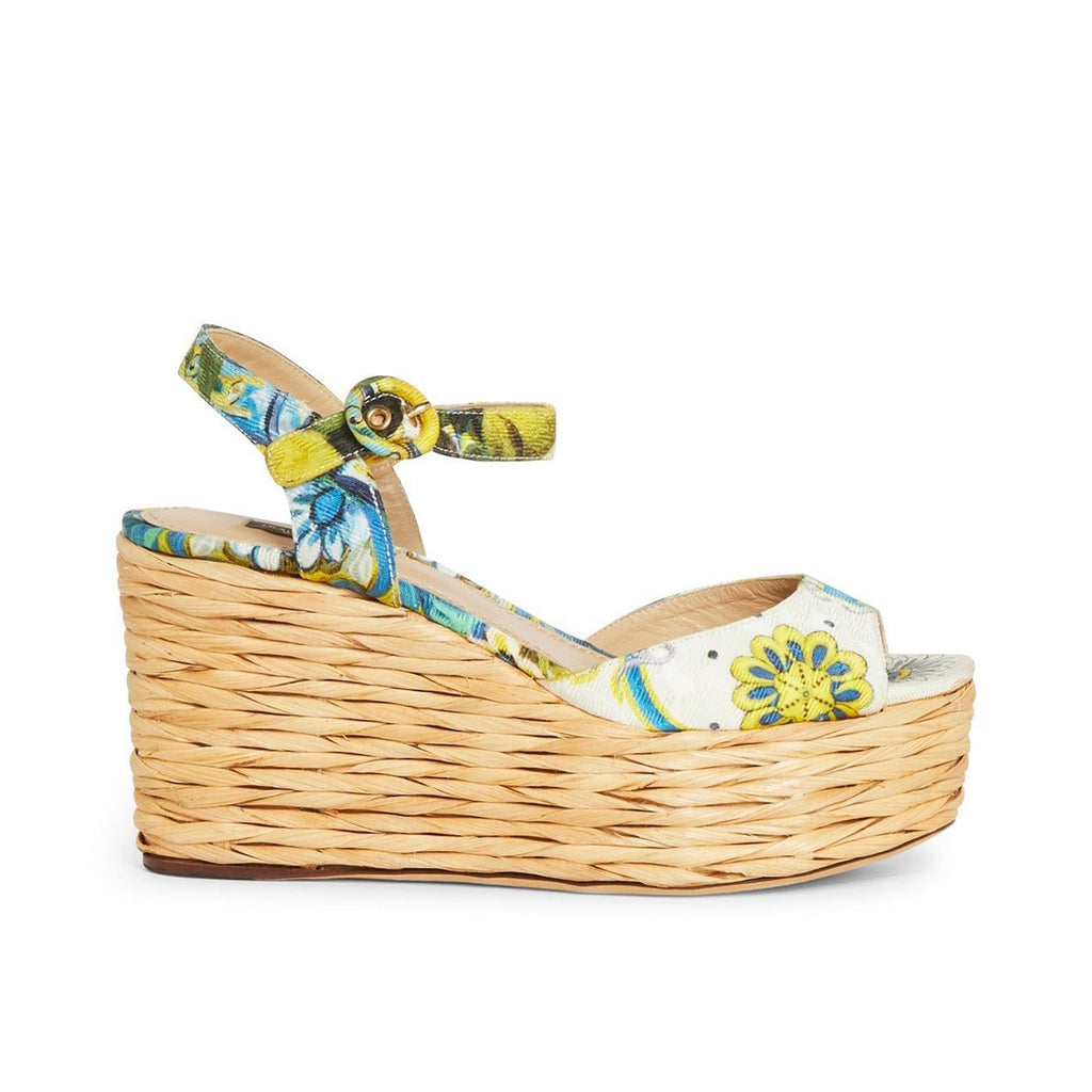 Dolce & Gabbana Wedge Sandals - White - Femme
