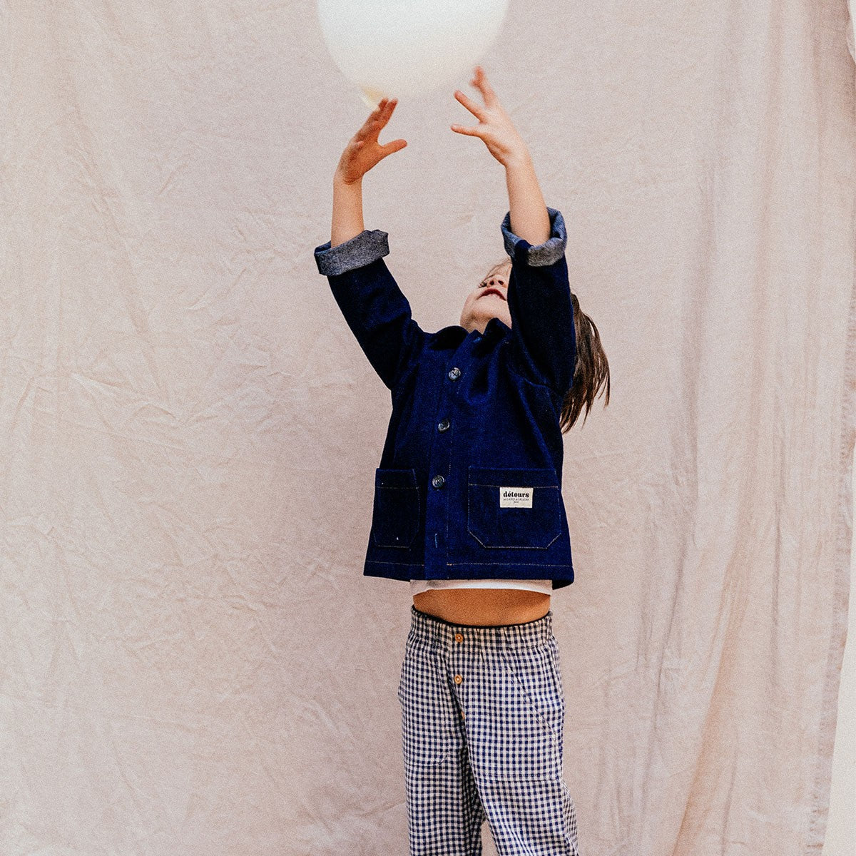 Pantalon Marlow Vichy Bleu Orage Et Ivoire