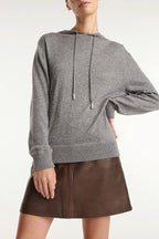 The Kooples - Sweat Gris À Capuche Maille - Femme