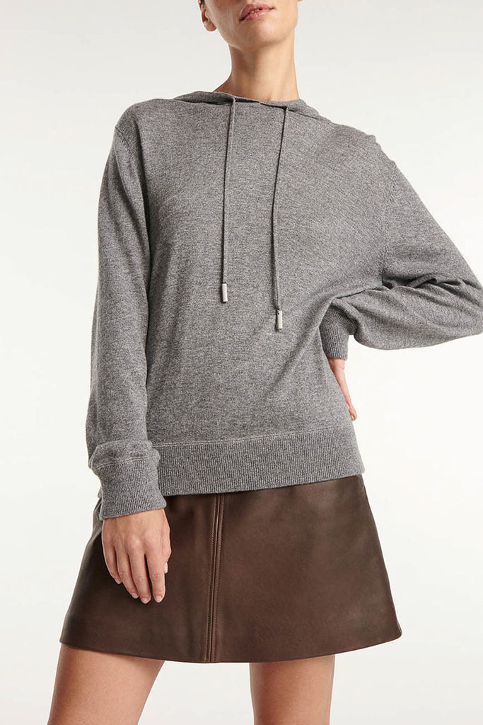 The Kooples - Sweat Gris À Capuche Maille - Femme