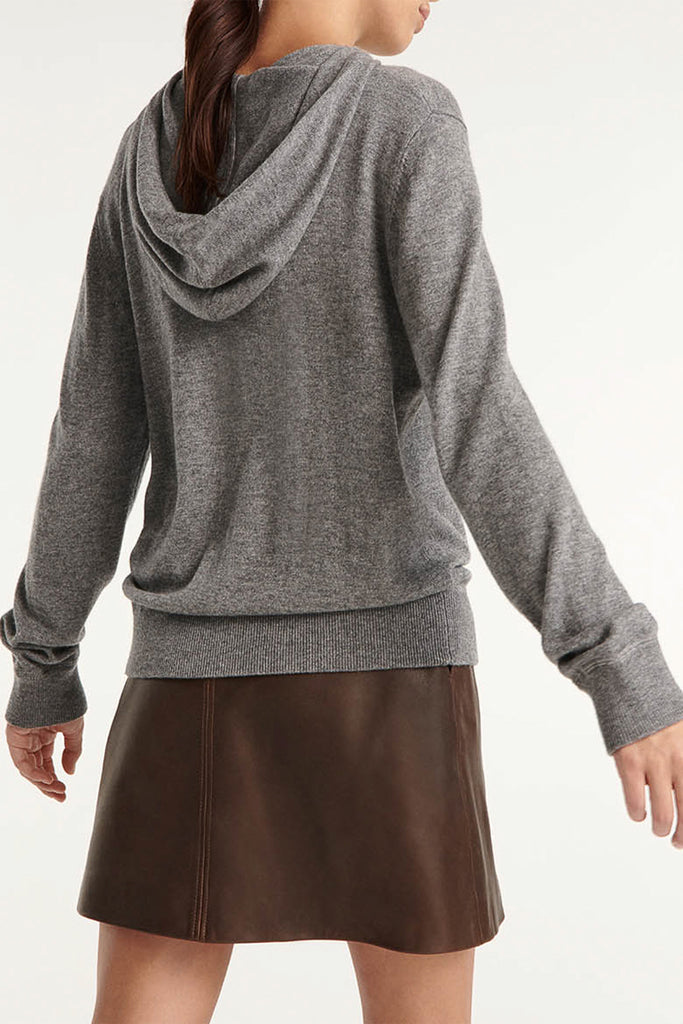 The Kooples - Sweat Gris À Capuche Maille - Femme