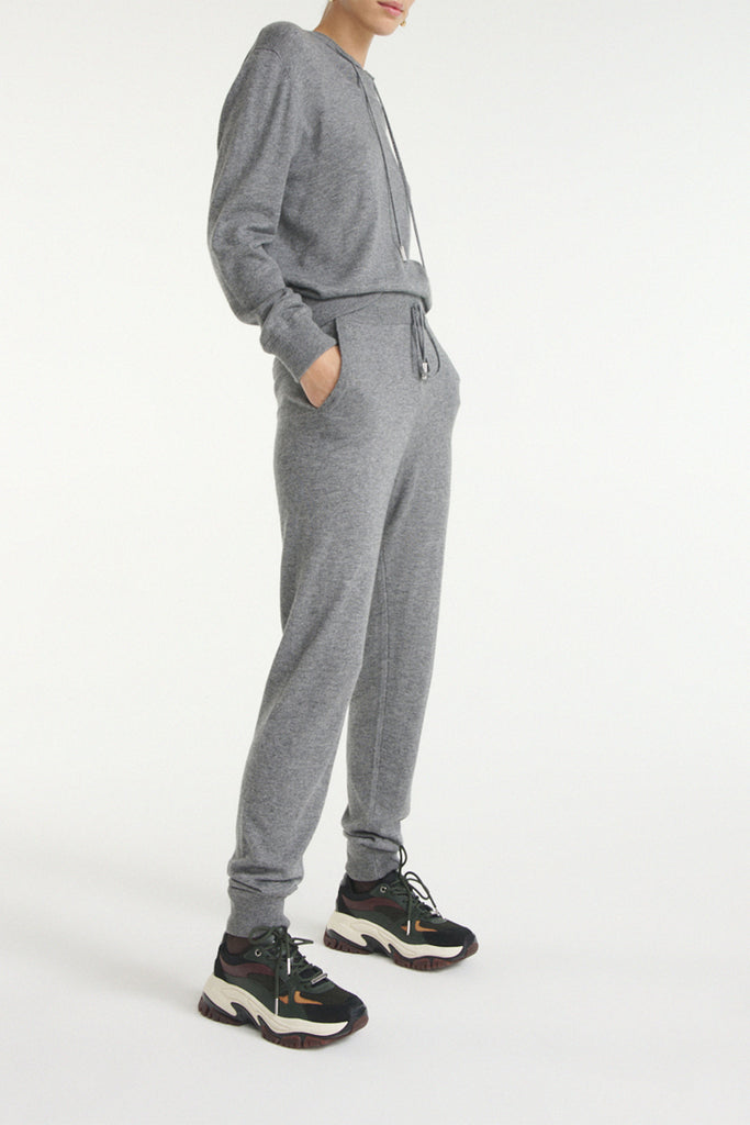 The Kooples - Sweat Gris À Capuche Maille - Femme