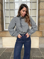 Blouse Vichy Noire Léonor