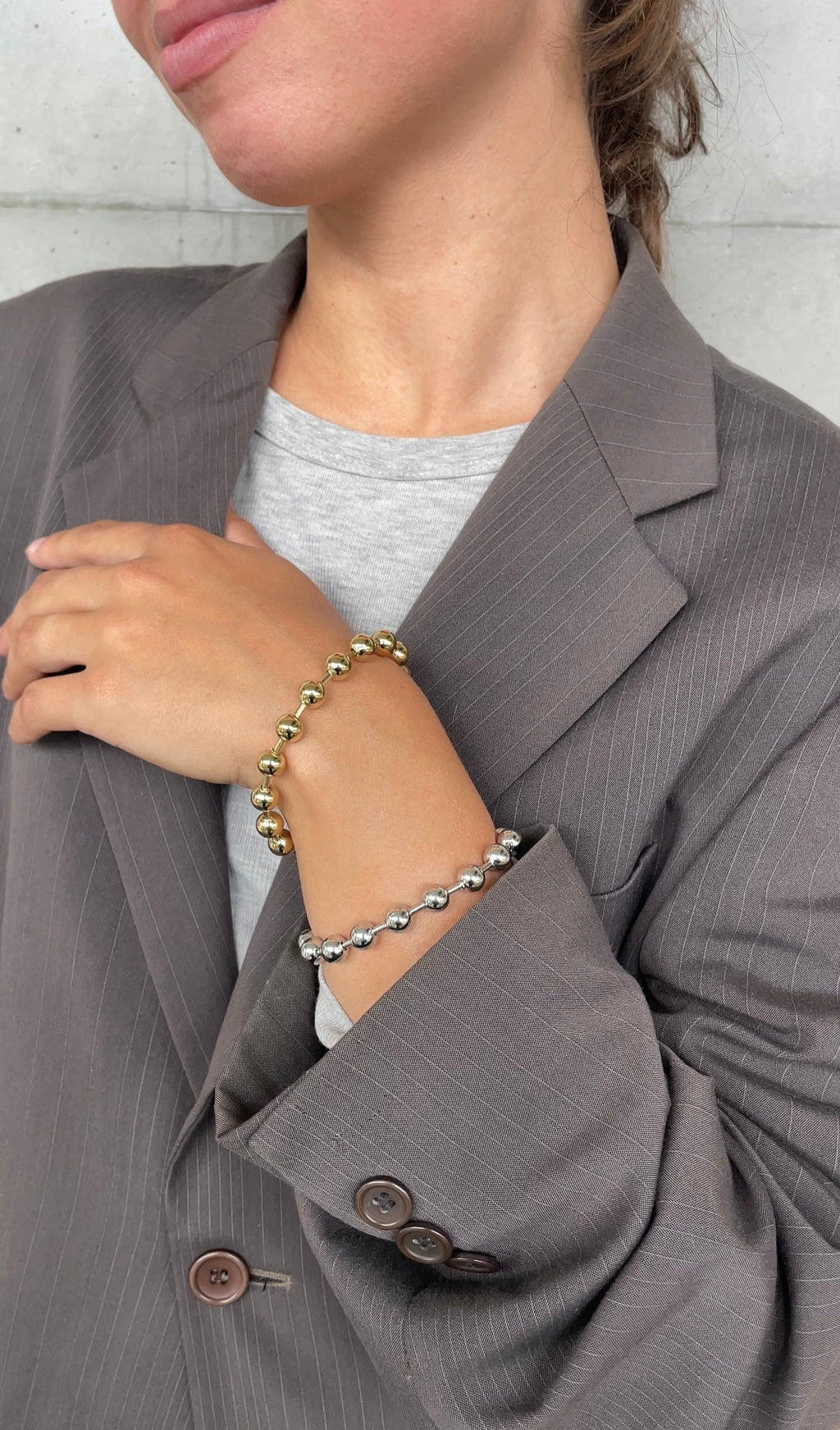 Bracelet Metal Pearl