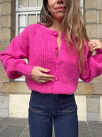 Cardigan Irène Fuschia
