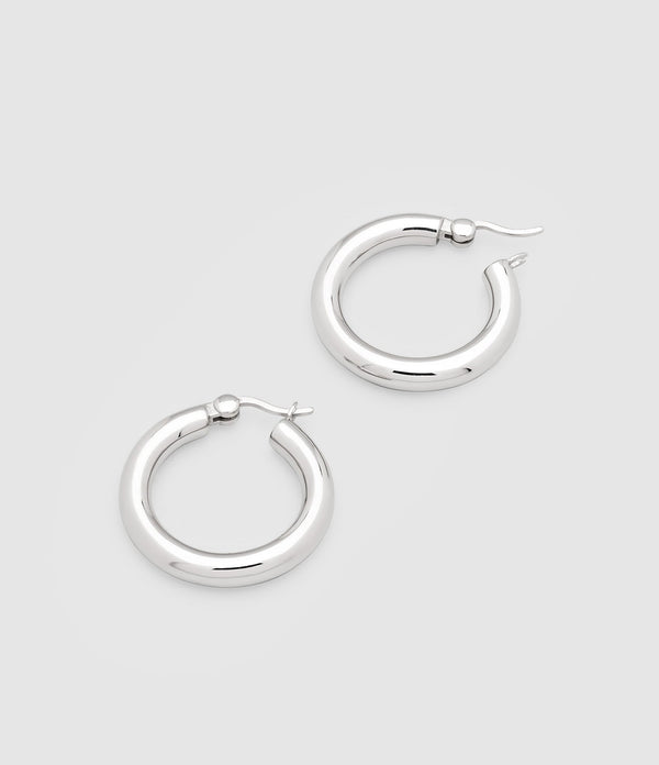 Tom Wood - Créoles Thick Medium Argent - Unisexe