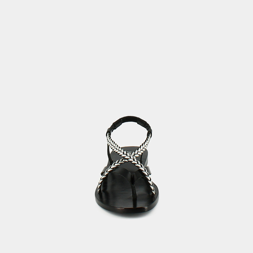 Jonak - Plagettes Warren Cuir/Glitter  - Noir/Argent