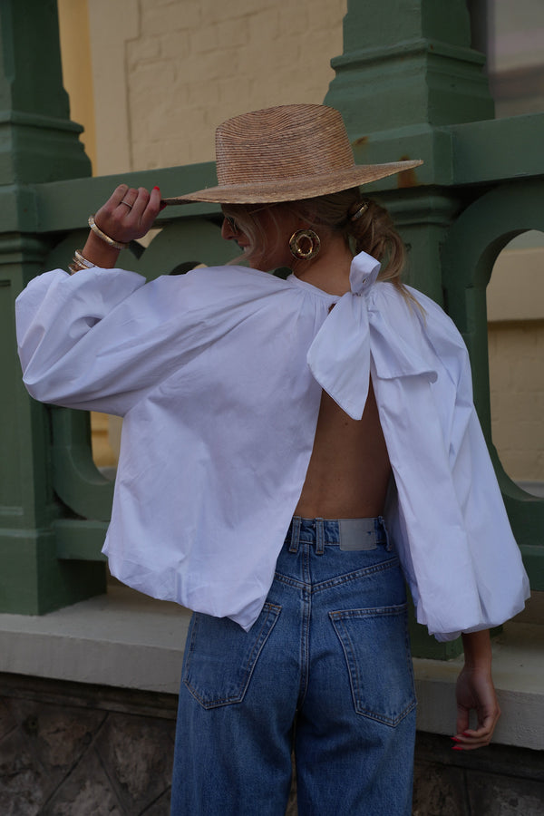 Blouse Dos Nu Lorena - Blanche